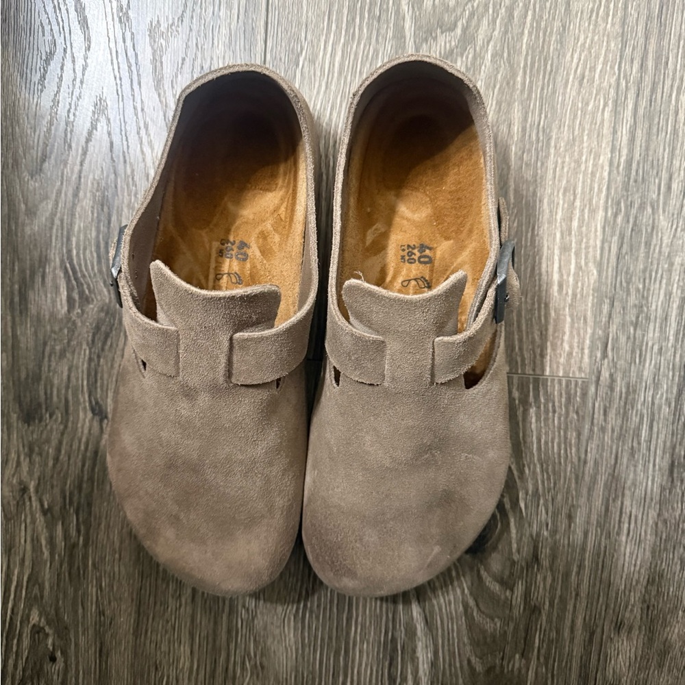 Birkenstock Taupe suede London shoes
